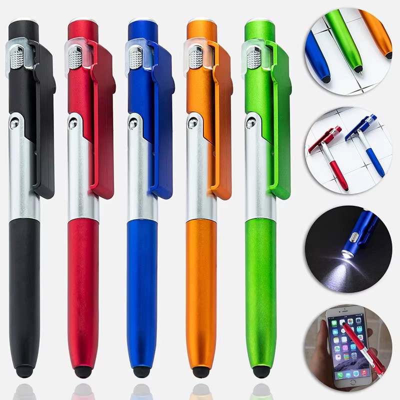 Useful Tablet Accessories - Multifunctionele speelgoedpen Vier-in-één opvouwbare lamp Reclamegeschenkpen