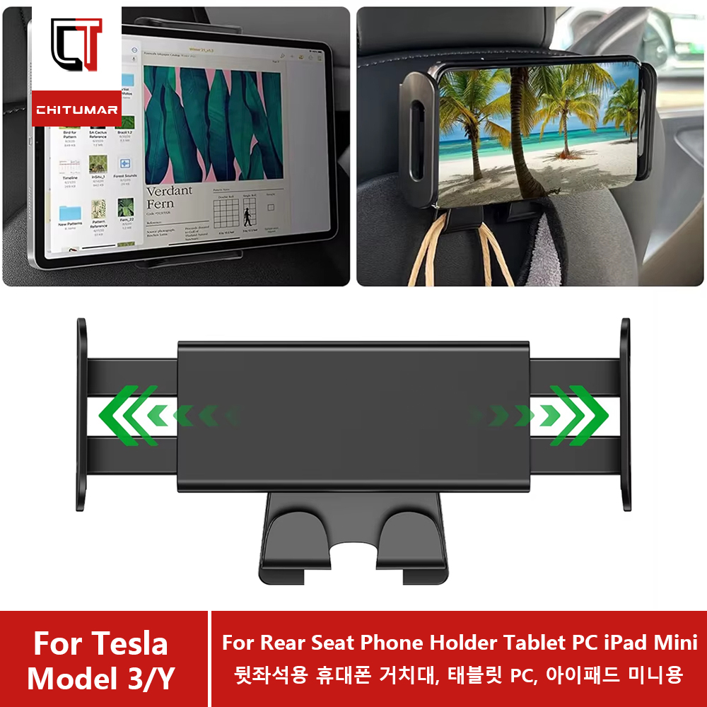 Tesla Tablet Accessories - CT Houder voor tablet op hoofdsteun