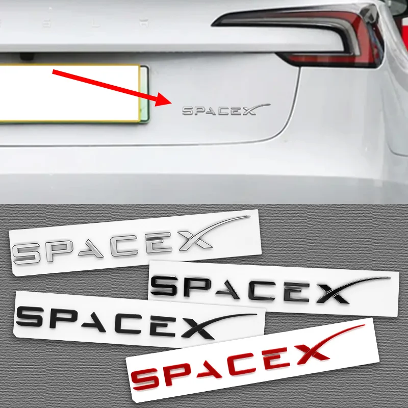 Tesla Tablet Accessories - 3D ABS Logo Letters Kofferbak Spatbord