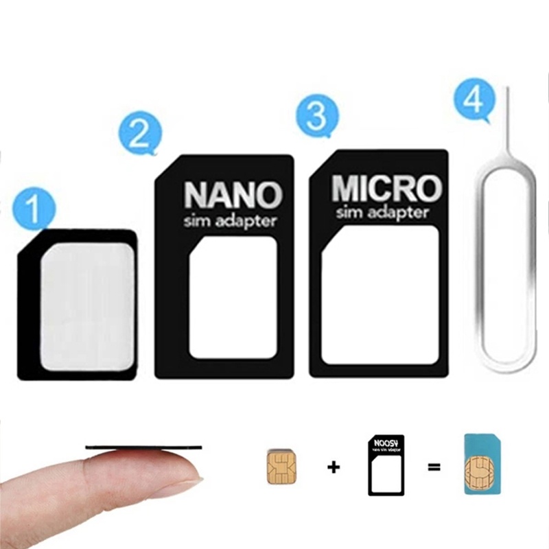 Useful Tablet Accessories - Universele 4-in-1 Micro Nano SIM-kaart adapter
