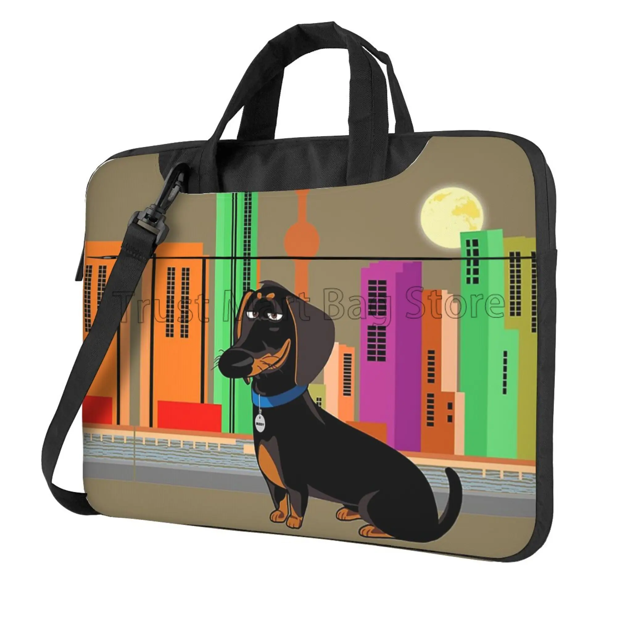 Schattige Teckelprint Laptop D - Tablet Shoulder Bag recensie en prijs