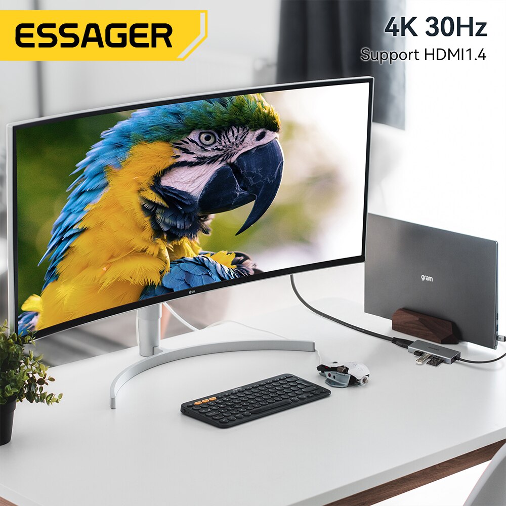 Essager 5-in-1 USB C HUB HDMI- - Usb Hub Type C recensie en prijs