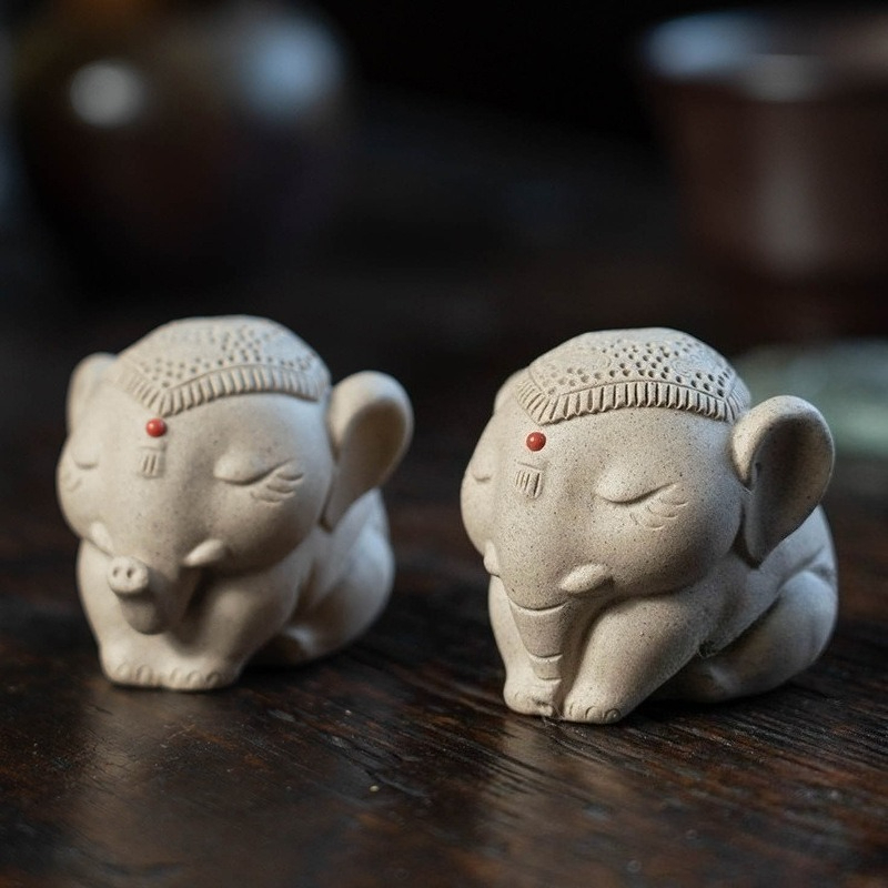 1 PC Paarse Klei Vrede Olifant - Unique Table Accessories recensie en prijs