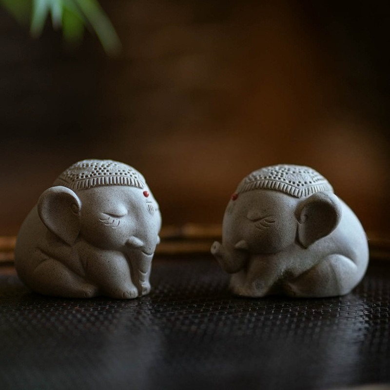 1 PC Paarse Klei Vrede Olifant - Unique Table Accessories recensie en prijs