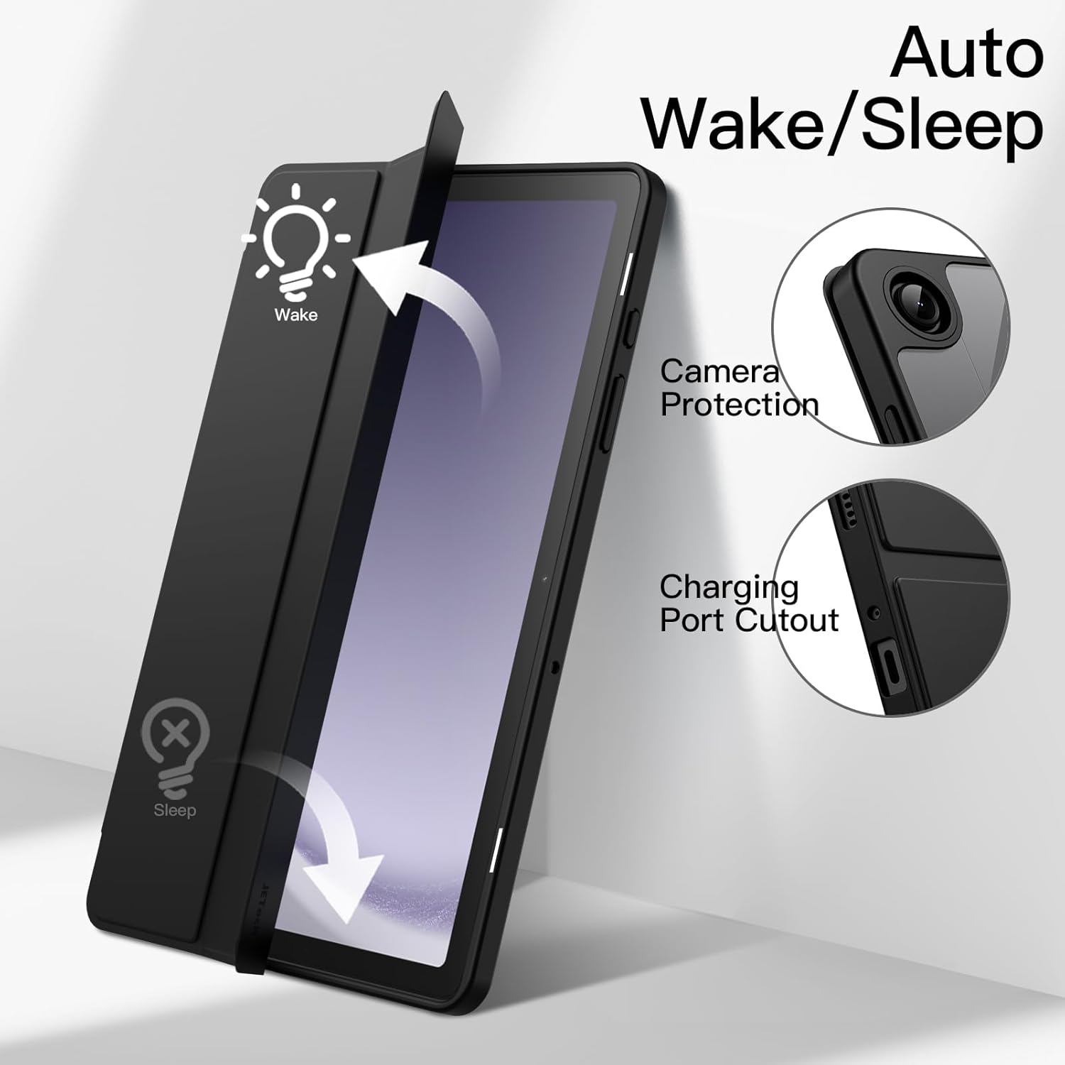Drievoudig opvouwbare flipcase - Samsung Tablet A9 Accessories recensie en prijs