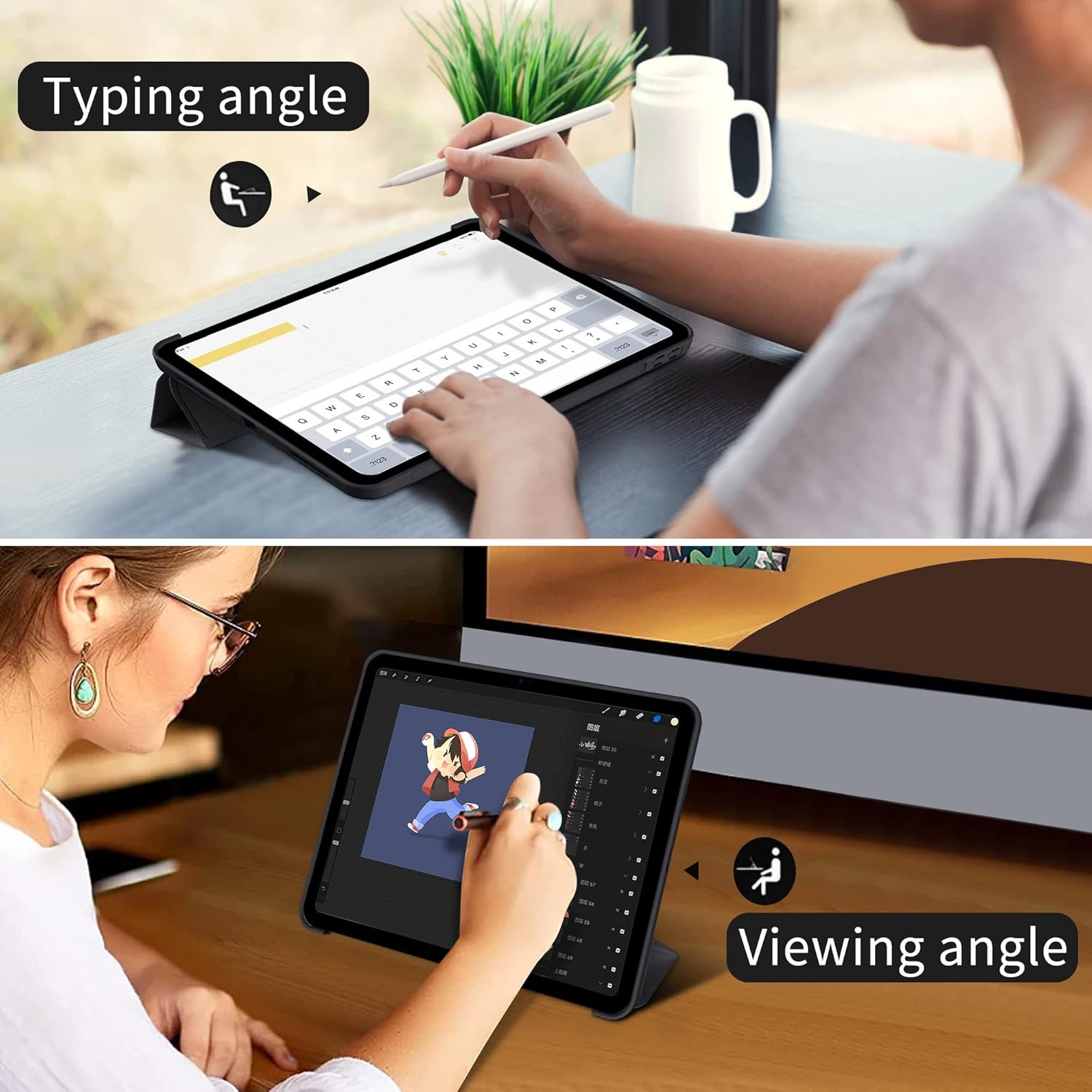 Drievoudig opvouwbare flipcase - Samsung Tablet A9 Accessories recensie en prijs
