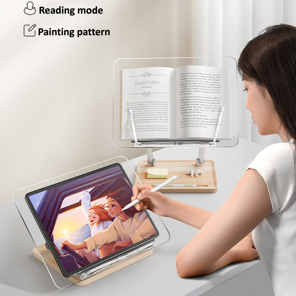 Houten leesstandaard met licht - Useful Tablet Accessories recensie en prijs