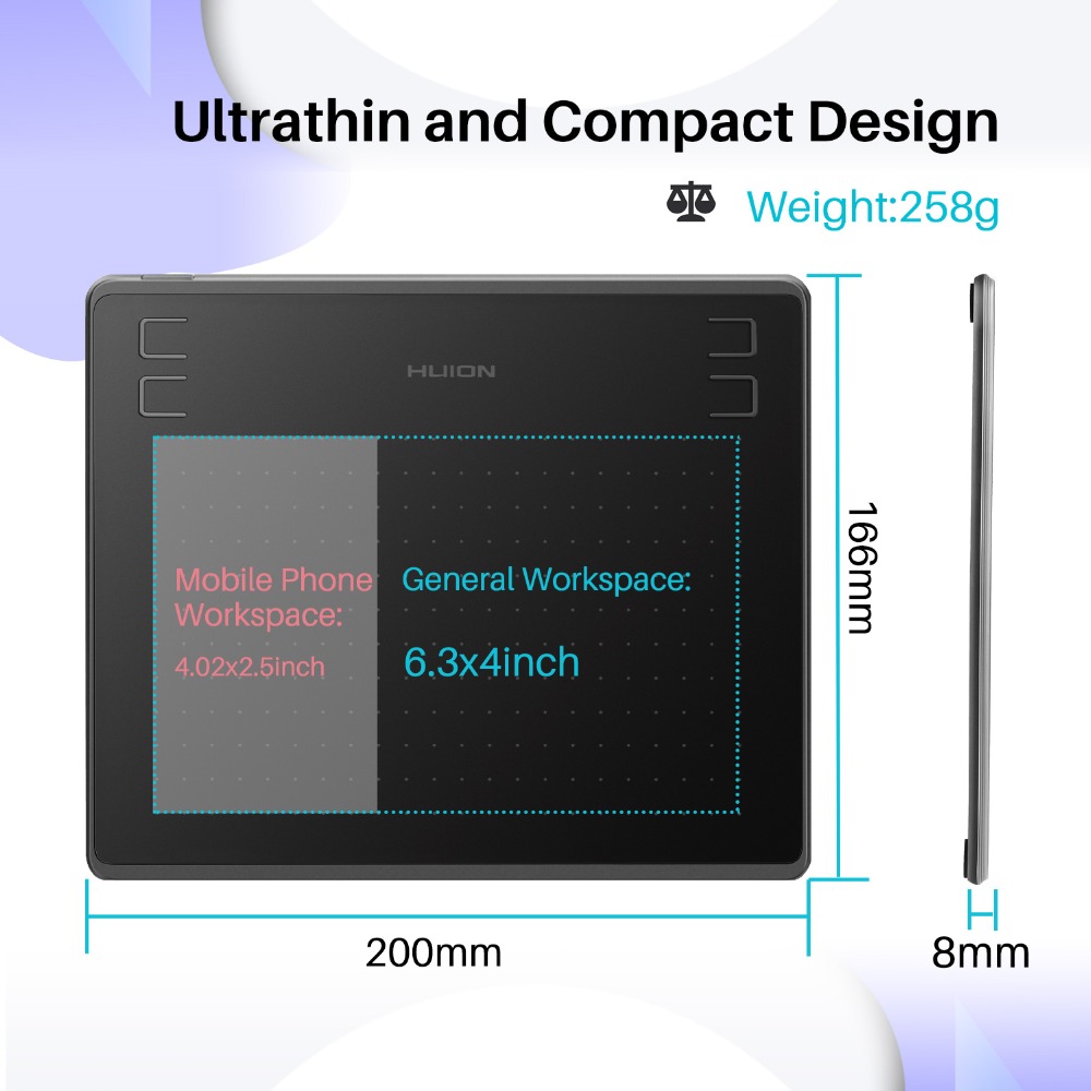 Huion HS64 Grafische Tablet Di - Huion Tablet Accessories recensie en prijs